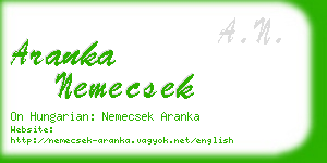 aranka nemecsek business card